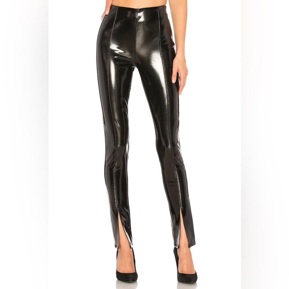 NWT BLANKNYC Black Latex Patent Legging in Dominatrix sz 25